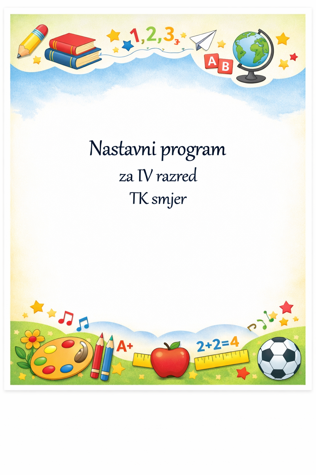 Nastavni program za IV razred - TK